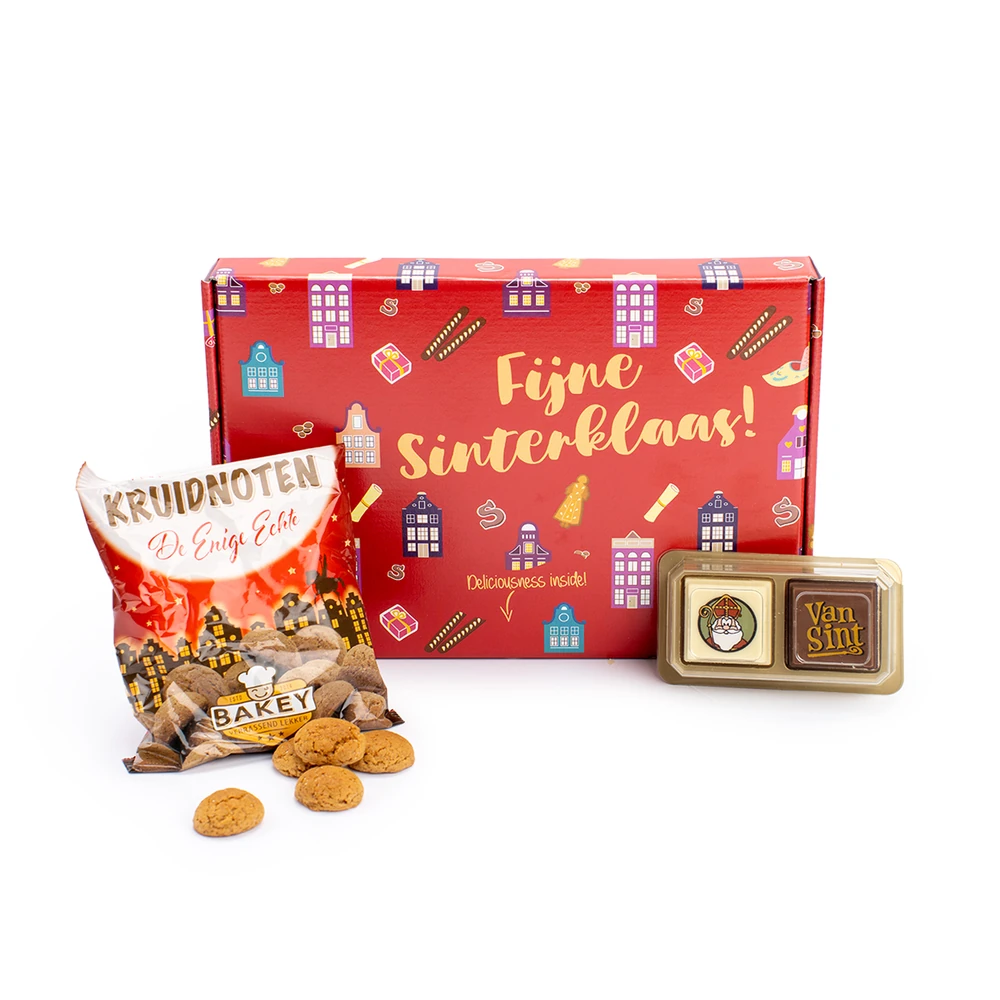 Brievenbuspakket met pralines (2 stuks) en kruidnootjes
