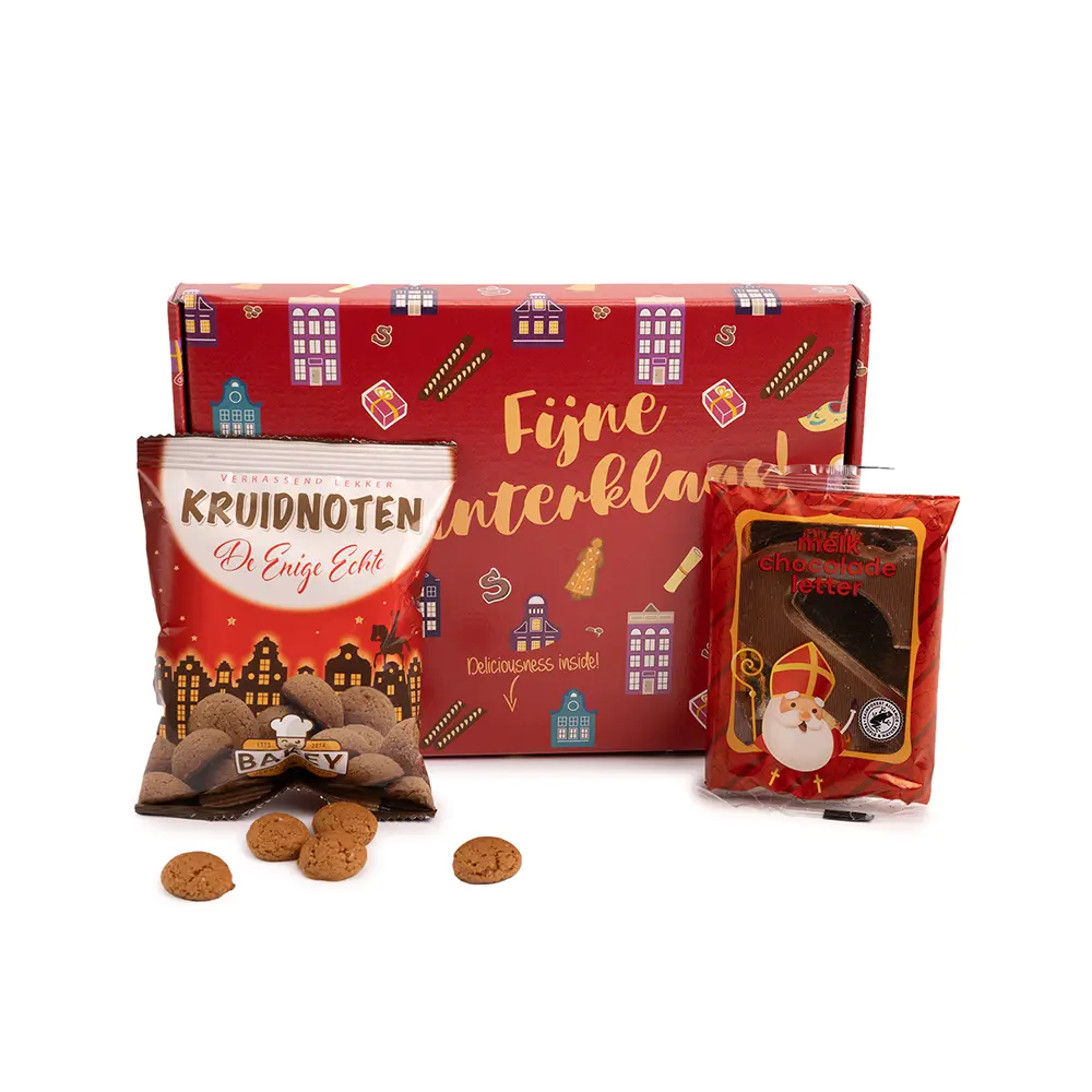 Brievenbuspakket met schoenletter en kruidnoten