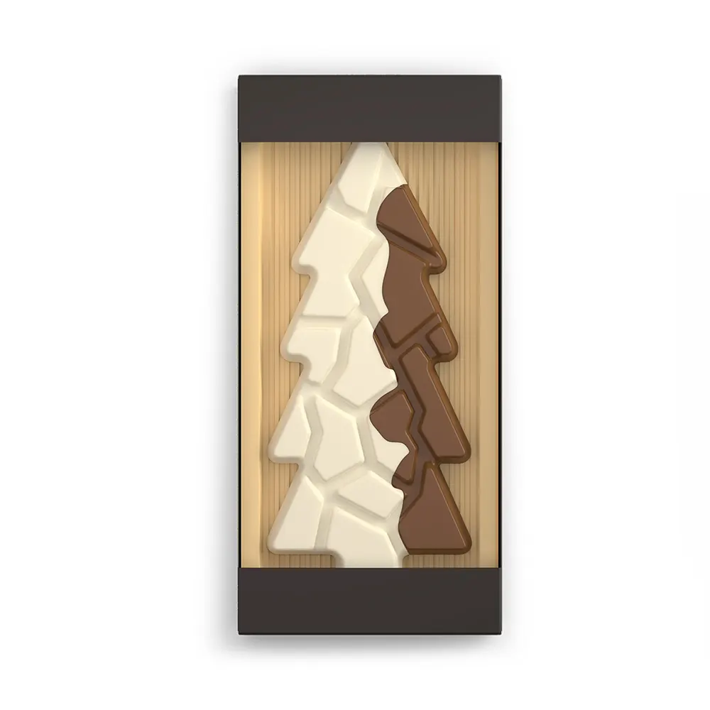 Chocolade kerstboom duo