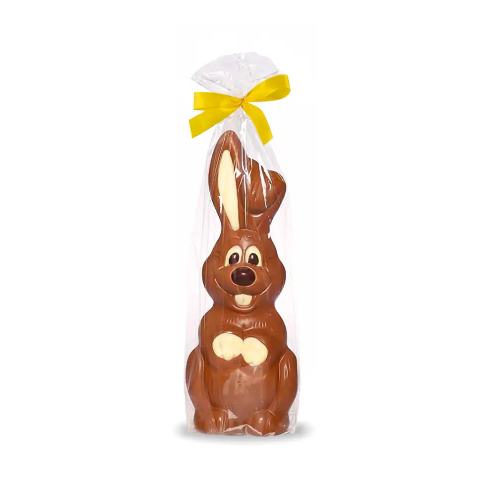 Chocolade paashaas gedecoreerd (27 cm, 300 gram)