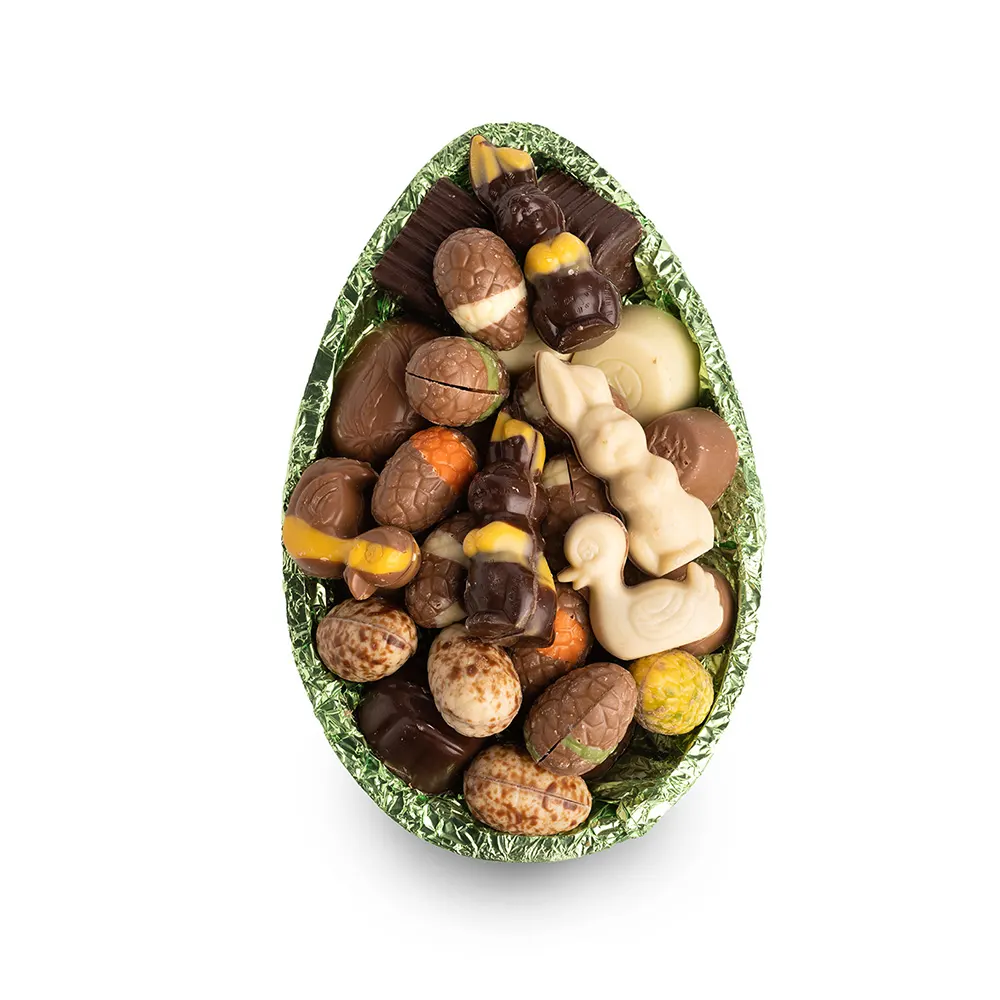 Gevuld chocolade ei groot (750 gram)