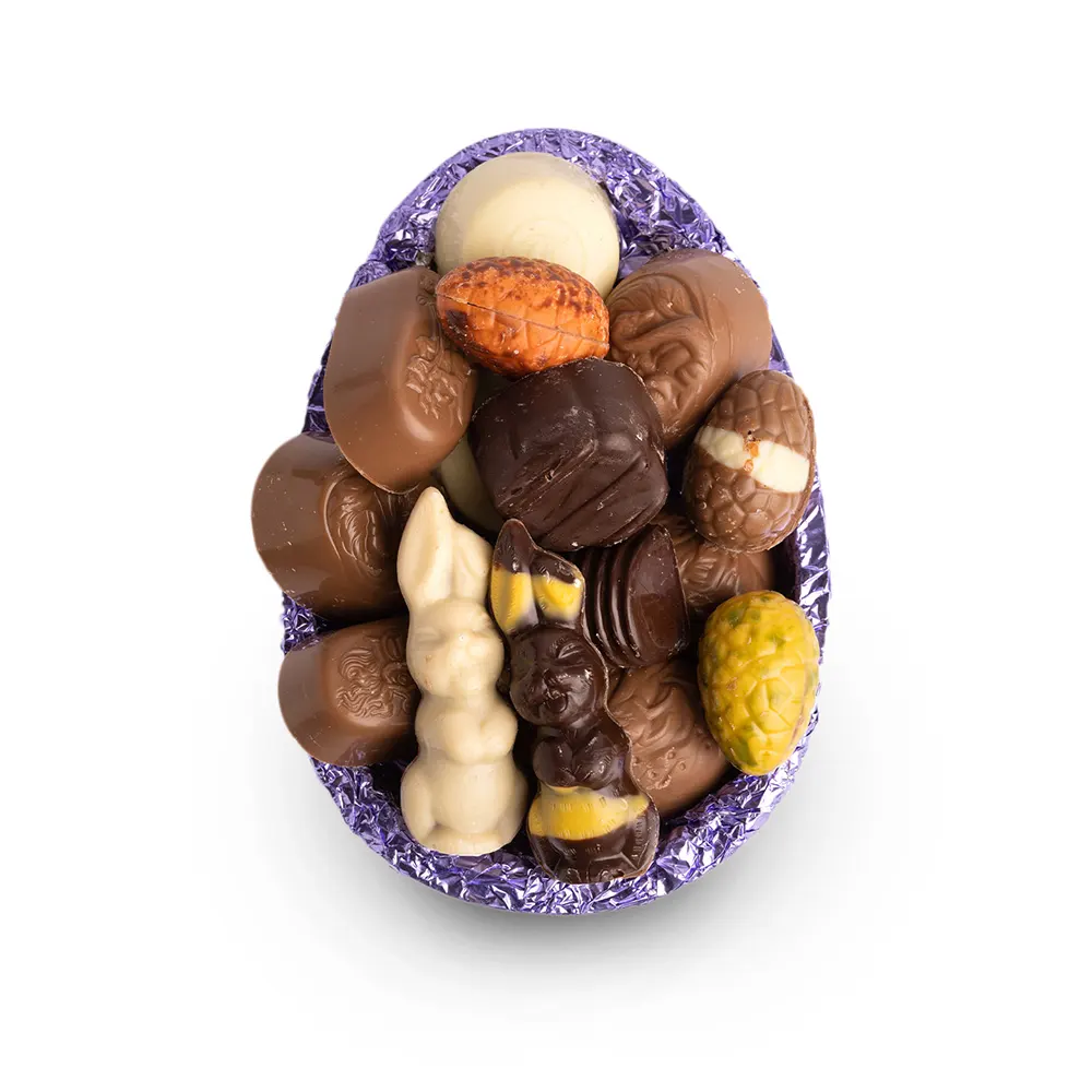 Gevuld chocolade ei middel (400 gram)
