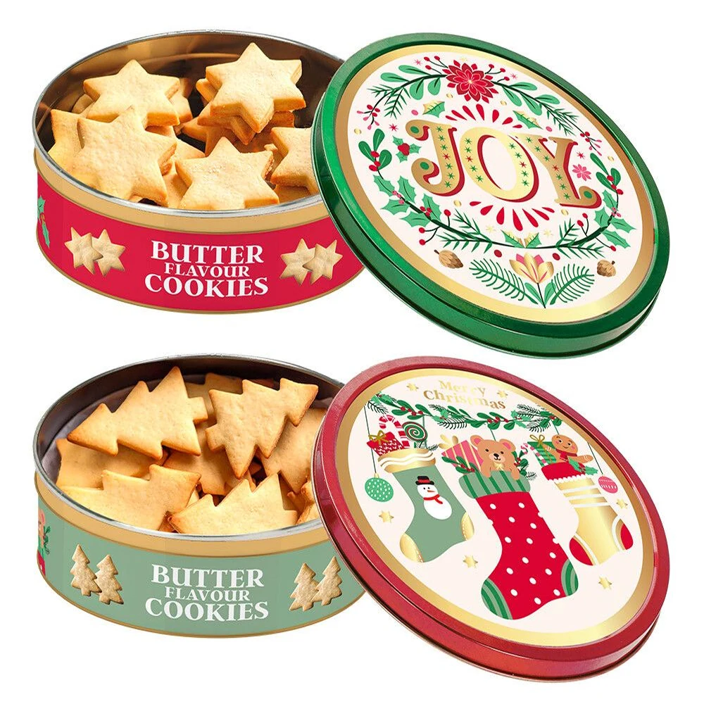 Kerst koekjes trommel (120 gram)