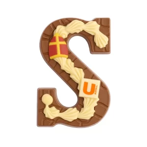 Luxe chocoladeletter 'S' met logo