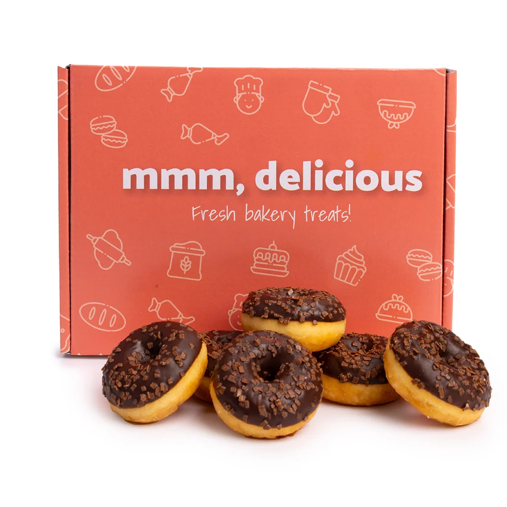 Mini donuts chocolade (brievenbusgeschenk)