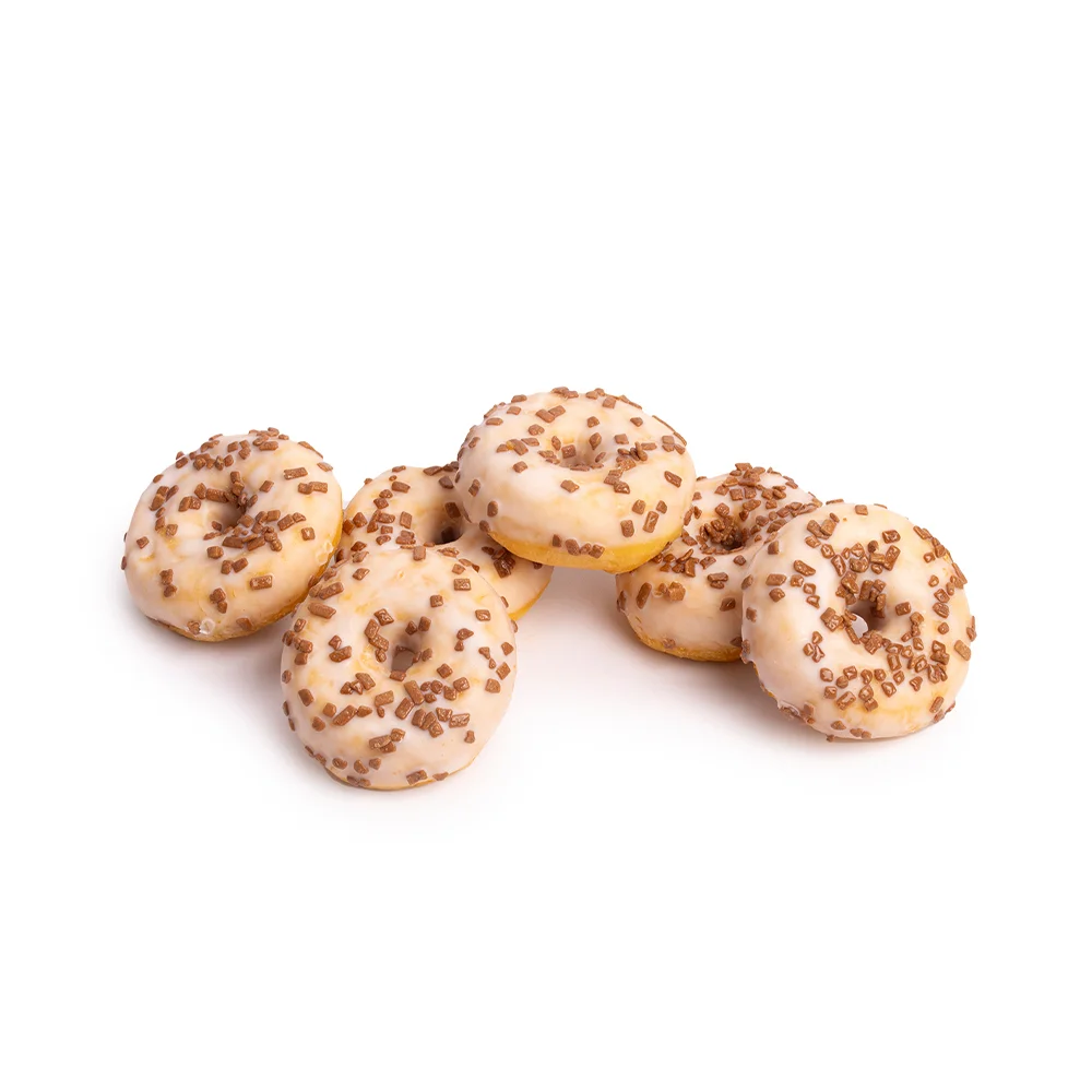 Mini donuts wit met vulling (12 stuks)