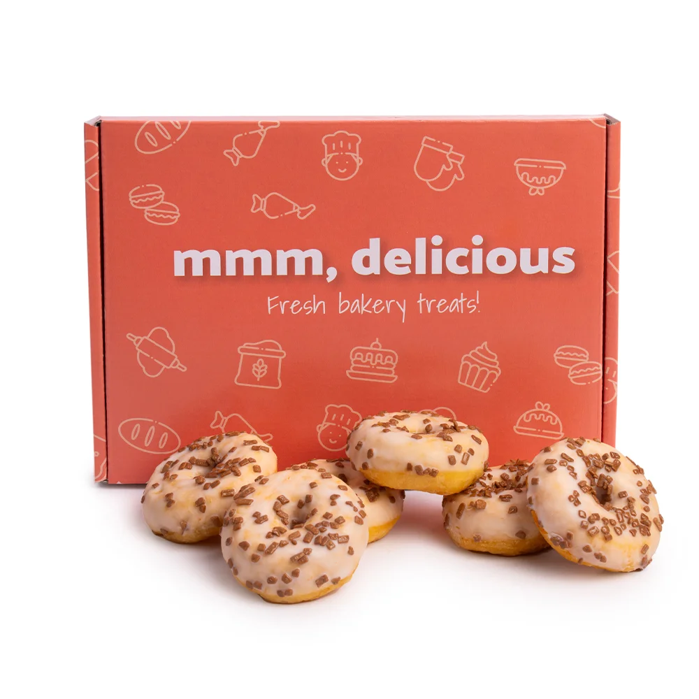 Mini donuts wit met vulling (brievenbusgeschenk)
