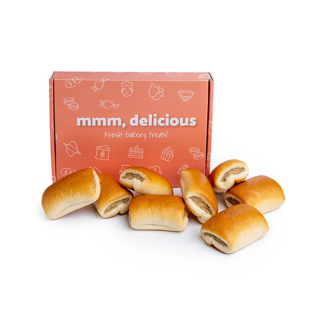 Mini worstenbroodjes in brievenbusdoosje