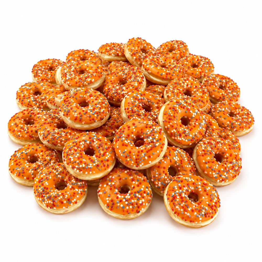 Oranje donuts bulk (72 stuks)