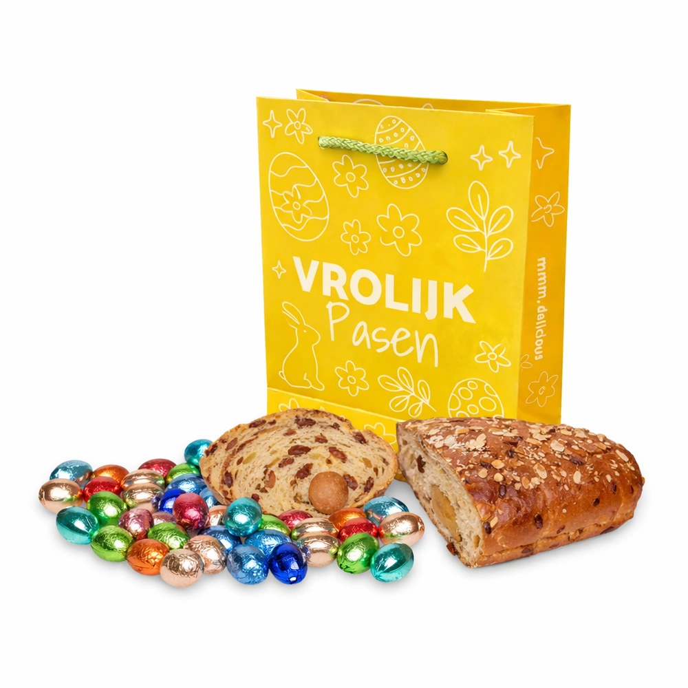 Paastas roomboter paasstol (500 gram) en paaseitjes (200 gram)