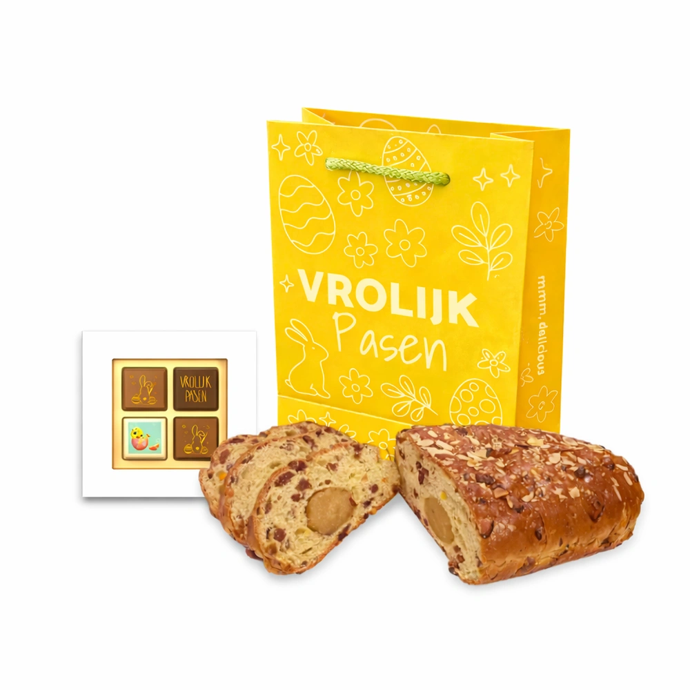 Paastas roomboter paasstol (500 gram) en paaspralines (4st)