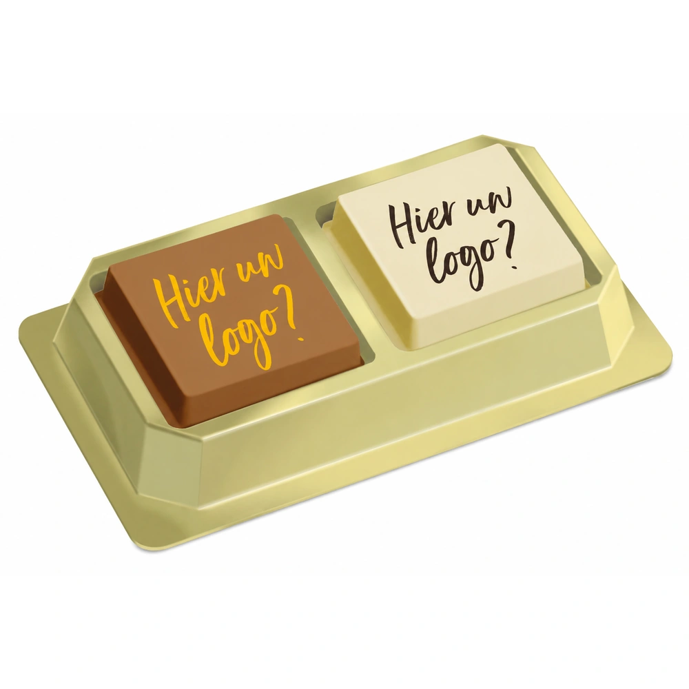 Pralines met eigen logo (2 stuks)