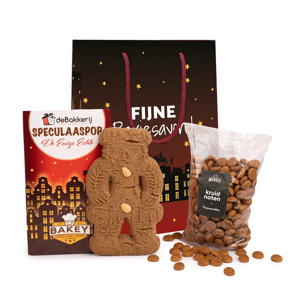 Sinttas met Bakey kruidnoten (200 gram) en speculaaspop