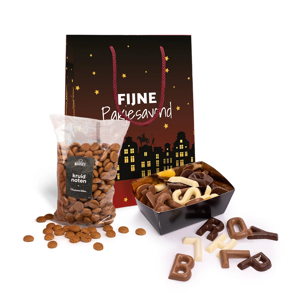 Sinttas met Bakey kruidnoten (200 gram) en strooiletters