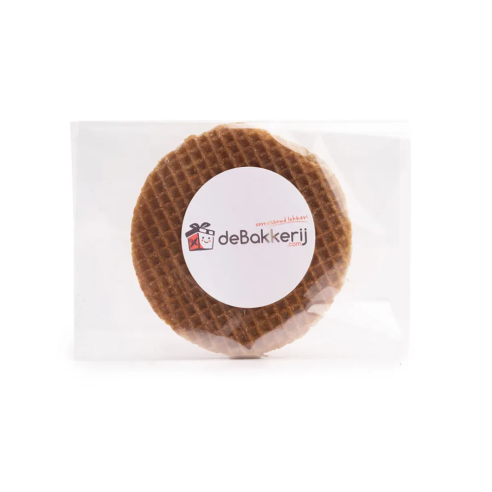 Stroopwafel per stuk verpakt met eigen logo