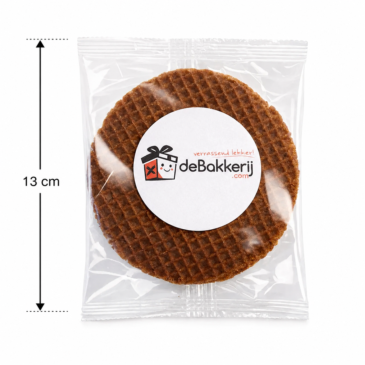 Stroopwafel XXL per stuk verpakt met eigen logo