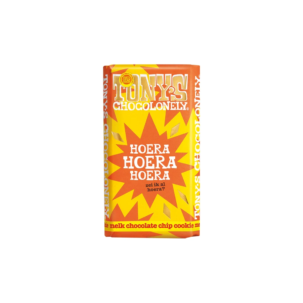 Tony Chocolonely gefeliciteerd reep - melk chocolate chip cookie 180 gram