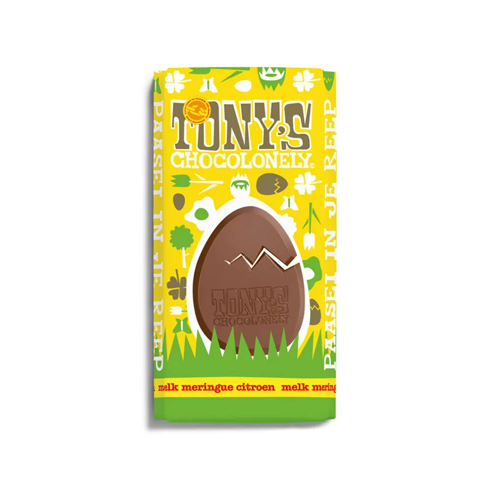 Tony's Chocolonely paasreep melk meringue citroen